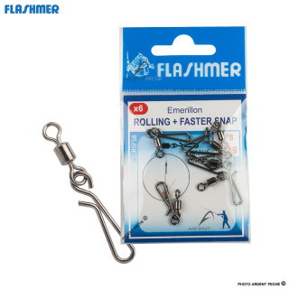 FLASHMER Faster Snap Rolling Snap Swivel