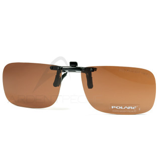 Clip occhiali COCOONS polarizzanti rettangolo FLIP-UP rame