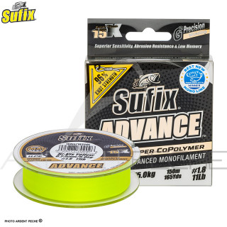 Fils nylon SUFIX Advance G2 yellow 150m