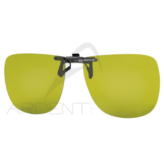 Clip occhiali COCOONS polarizzati quadrato FLIP-UP giallo