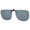 Clip occhiali COCOONS polarizzanti quadrato FLIP-UP Silver