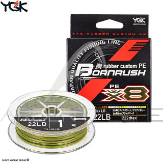 YGK Bornrush WX8 PE Rubber Custom Braid 200m