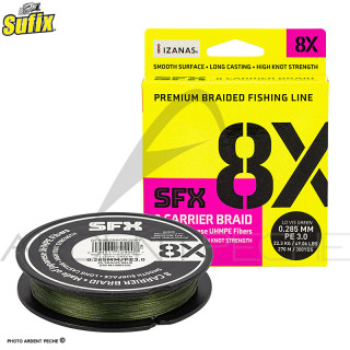 Braid SUFIX SFX 8 Carrier braid Lo vis green 270m