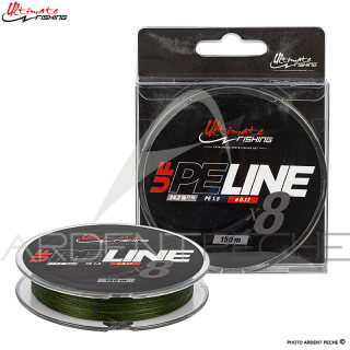 Tresse ULTIMATE FISHING PE Line X8 Moss green 150m
