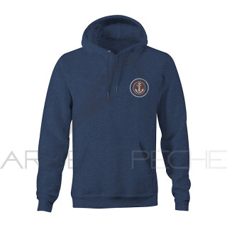 GRUNDENS Displacement Hoodie Navy Heather