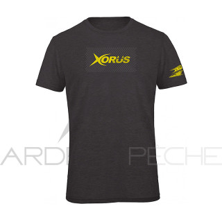 Tee shirt ULTIMATE FISHING Xorus anthracite grey marl and yellow