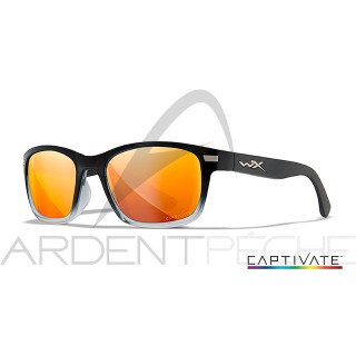 WILEY X Helix Captivate Bronze Mirror Gloss Black Fade To Clear Frame Sunglasses