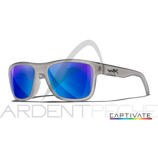 Polarized sunglasses WILEY X Ovation captivate Blue mirror Matte slate frame