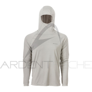 T-shirt Grundéns UPF 50 Solstrale Hoody Metal - Ardent Fly Fishing