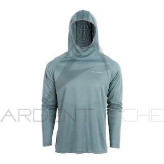 T-shirt Grundéns UPF 50 Solstrale Pro Hoody Quarry - Ardent Fly Fishing
