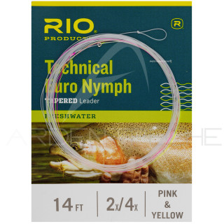 Leader RIO Technical Euro Nymph 14´ (4.30m) Pink/Yellow