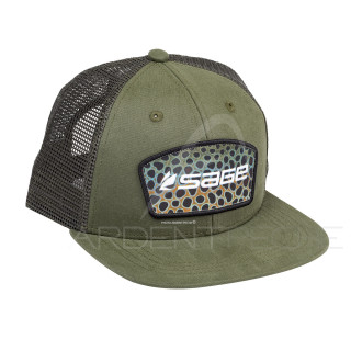 Cap SAGE Patch Trucker Green Brown Trout