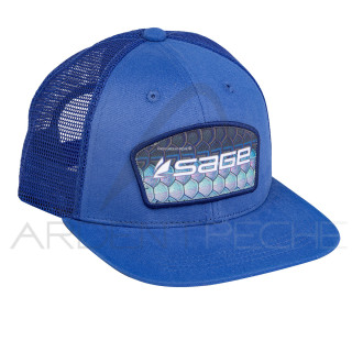 SAGE Patch Trucker Blue Tarpon cap