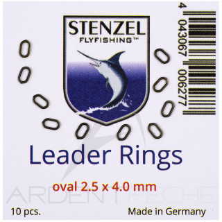 Anelli di finale STENZEL ovale nero 2.5 x 4 mm