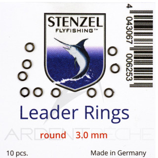 STENZEL Round Black Tippet Rings 3 mm