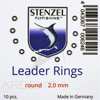 STENZEL Round Black 2 mm Leader Rings