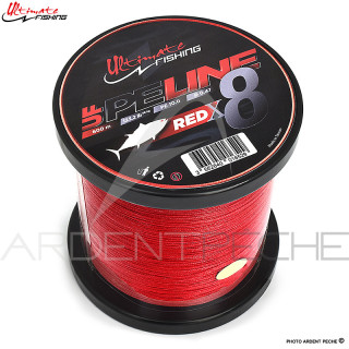 Treccia ULTIMATE FISHING PE Line X8 fighting 600 Red