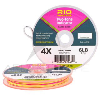 Filo nylon RIO 2 Tone Indicator rosa/giallo 91 m