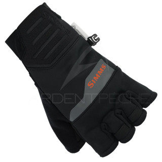 Guanti SIMMS Windstopper Half-Finger Glove Black