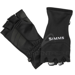 SIMMS Freestone Half Finger Black Gloves