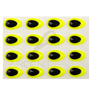 Occhi 3D Epoxy SYBAI Teardrop Eyes, Fluo Giallo