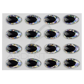 3D Epoxy SYBAI Teardrop Eyes, Silver