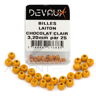 DEVAUX Light Chocolate Brass Bead