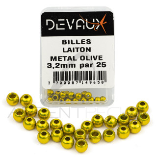 DEVAUX Olive Metal Brass Bead