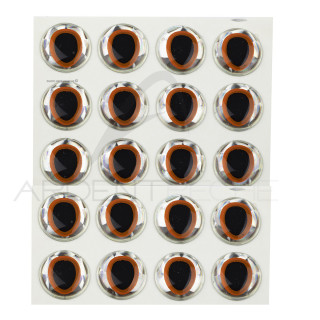 Adhesive 3D Eyes Oval Pupil Orange