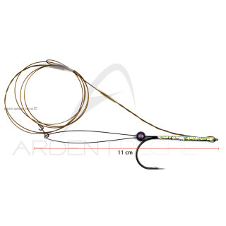 Montatura mosca luccio FMF Tube Fly Wiggle Tail Trace Rig 1500