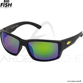 Polarised sunglasses BIG FISH 1983 The Mask Tuna green blue iridium Mat black