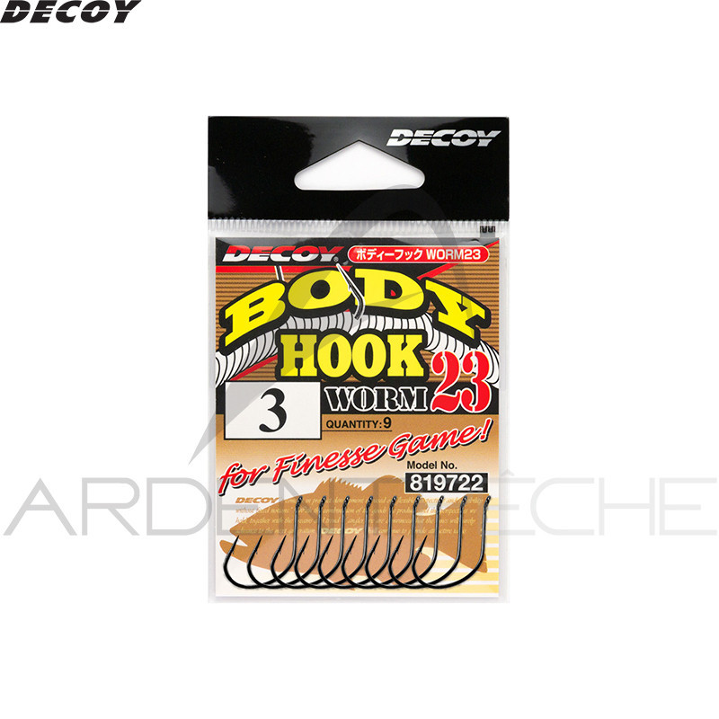 Simple Decoy Hameçon simple DECOY Worm 23 Body hook