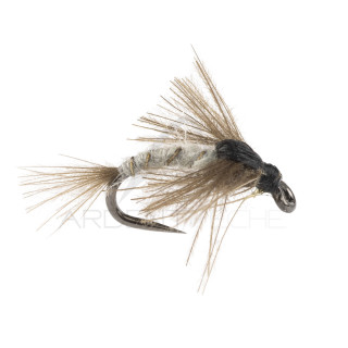 Fly STS CDC caddis nymph grey
