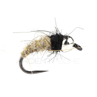 Mosca STS Ninfa tungsten caddis grigio/nero