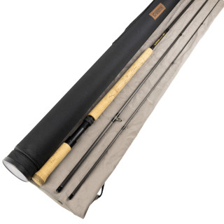 Used two-handed rod Loomis GLX 13' fly line 8/9