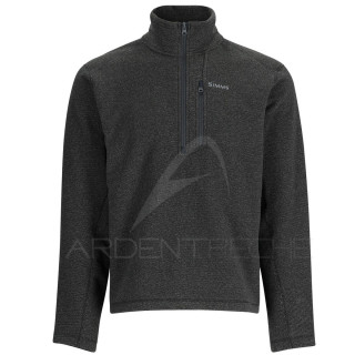 Felpa SIMMS Rivershed Half Zip Black Heather