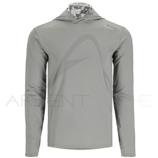 Hooded Tee Shirt SIMMS Solarflex Guide Hoody Cinder Regiment Camo