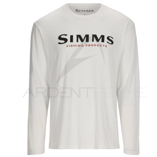 Felpa SIMMS Logo Shirt LS White