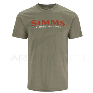 SIMMS Logo T-shirt Simms Orange/Military Heather
