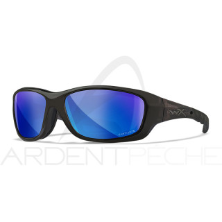Polarised sunglasses WILEY X Gravity captivate blue mirror black crystal frame