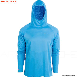 Top Grundéns UPF 50 Solstrale Hoody Coastal Blue - Ardent Fly Fishing