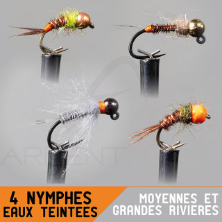 Montaggio ninfa GARBOLINO Fiumi medi e grandi / acque tinte Set x4