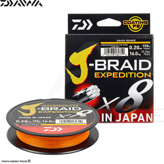 Trecciato DAIWA J Braid expedition Smash orange 150m