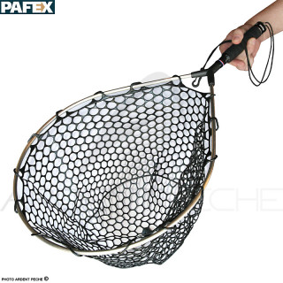 PAFEX Flynet rubber mesh landing net carbon handle EVA foam grip