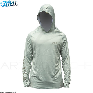 Tee Shirt con cappuccio FIIISH Anti UV Olive Green