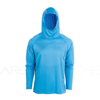 Top Grundéns UPF 50 Solstrale Pro Hoody Costal Blue - Ardent Tecniche di pesca