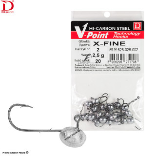 DRAGON V-Point X Fine Jig Head x20