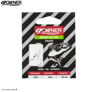 OWNER Worm Pre-Tied Trout Hook