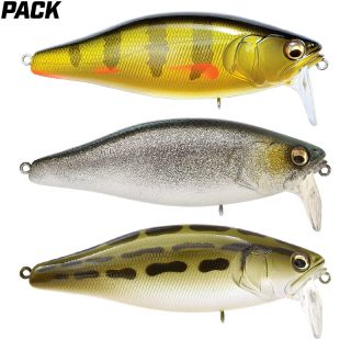 Pack de 3 leurres MEGABASS I Jack spécial eaux alcalines