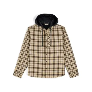 Sovracamicia con cappuccio SIMMS Coldweather Hooded Shacket Wakemup Plaid Cork - Ardent flyfishing